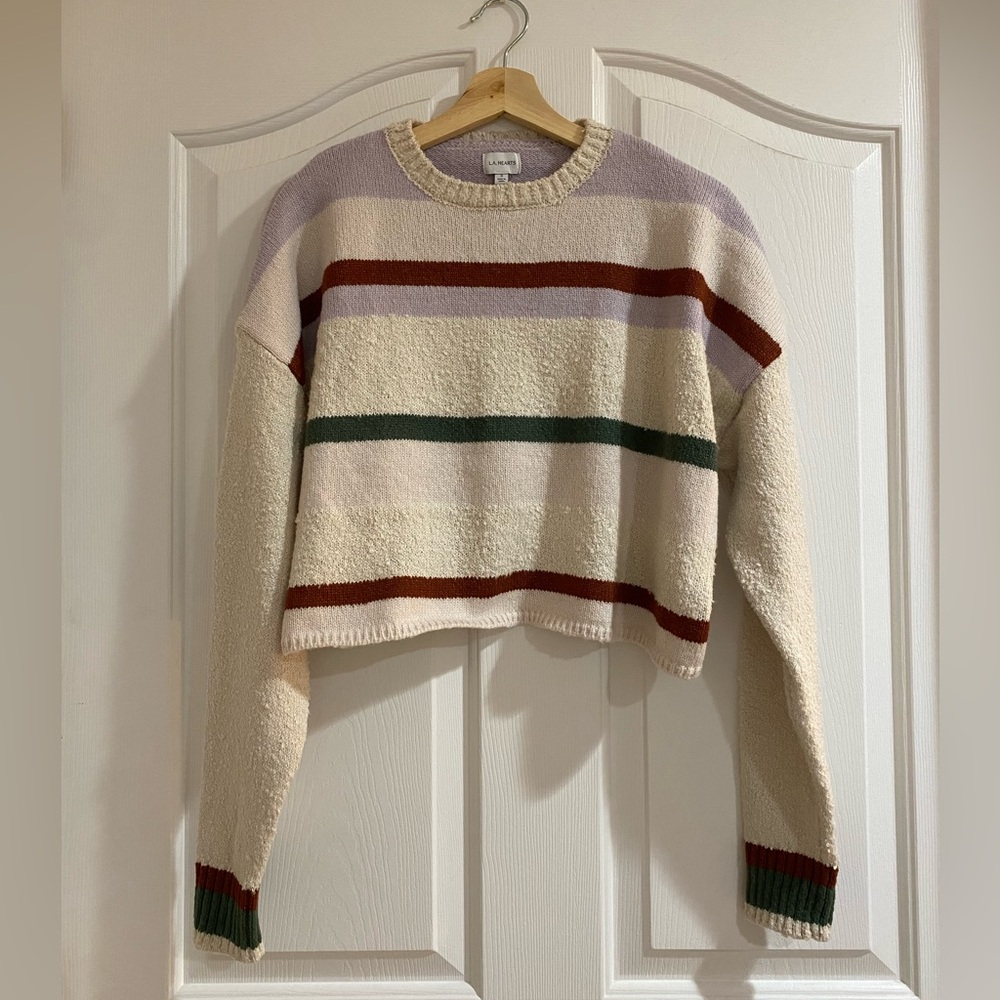 Striped Cream Sweater